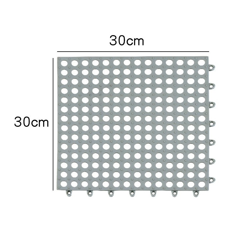 Combo 9 thảm lót sàn chống trơn trượt, Tấm thảm nhựa ghép sàn nhà tắm kích thước 30x30cm