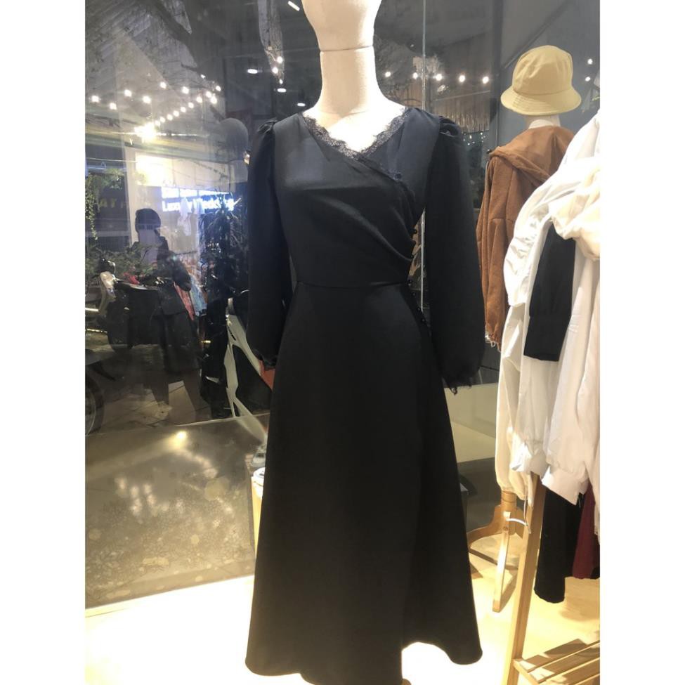 Đầm Dự Tiệc Cưới Đẹp, Đầm Cô Dâu Màu Trắng, phối ren, maxi tay dài, thiết kế riêng của SanMay Xịn