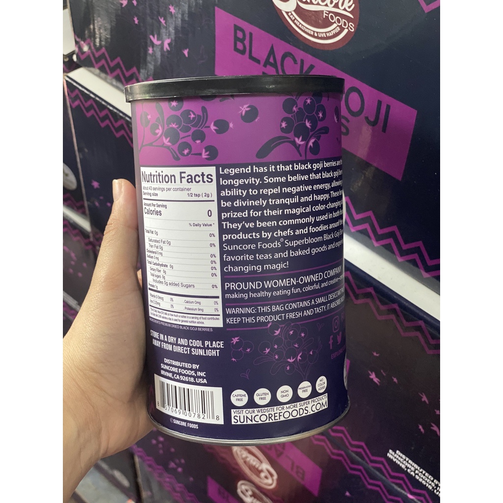 Hắc kỷ tử Organic Black Goji Berries Mỹ 454gr