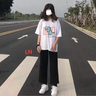 [FREESHIP ĐƠN TỪ 50K] Sét áo 3D khủng Long + quần suông HARI0321