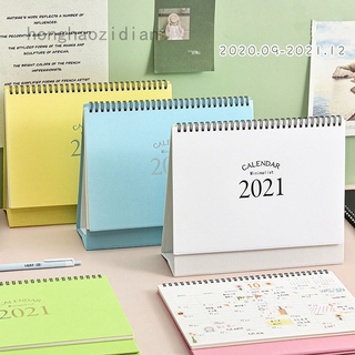 Lịch để bàn màu vàng trơn dễ thương năm 2021 3 kích thước