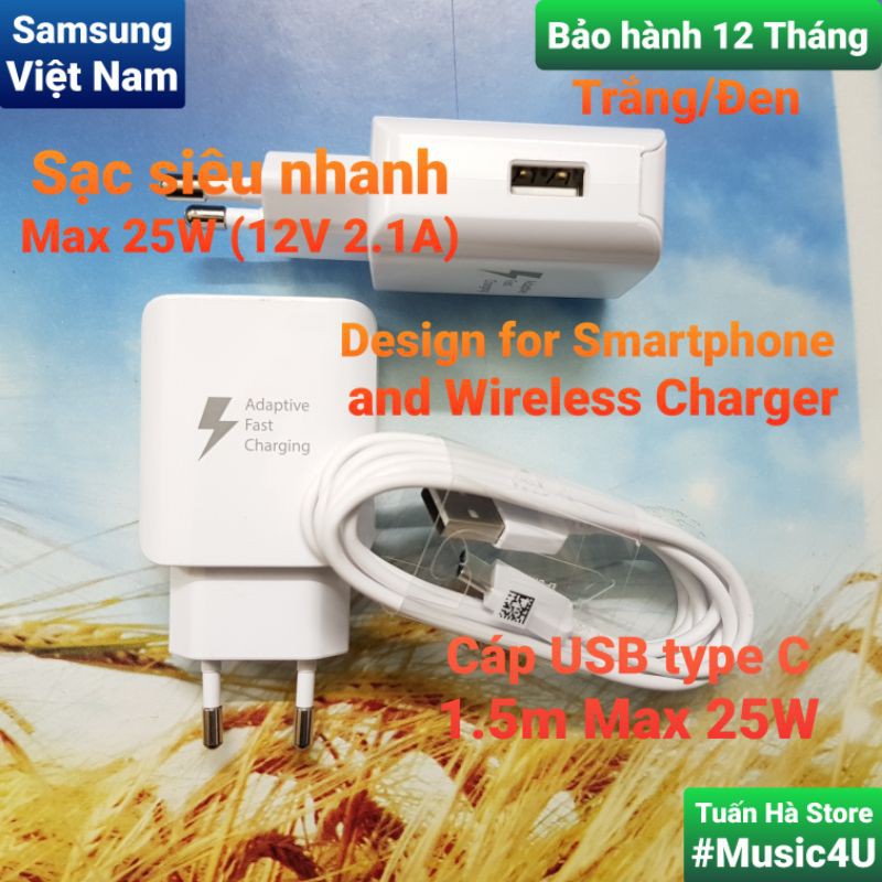 Củ sạc nhanh EP TA300 25W cho đế sạc đôi đơn không dây Samsung Anker EP P1100 P1300 N6100 N5100 Tuấn Hà Store