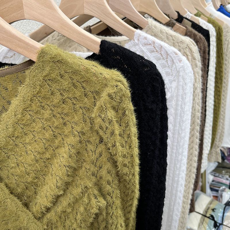 Áo Ren Cổ V Thời Trang Thu Đông Pháp Cao Cấp Dành Cho Nữ