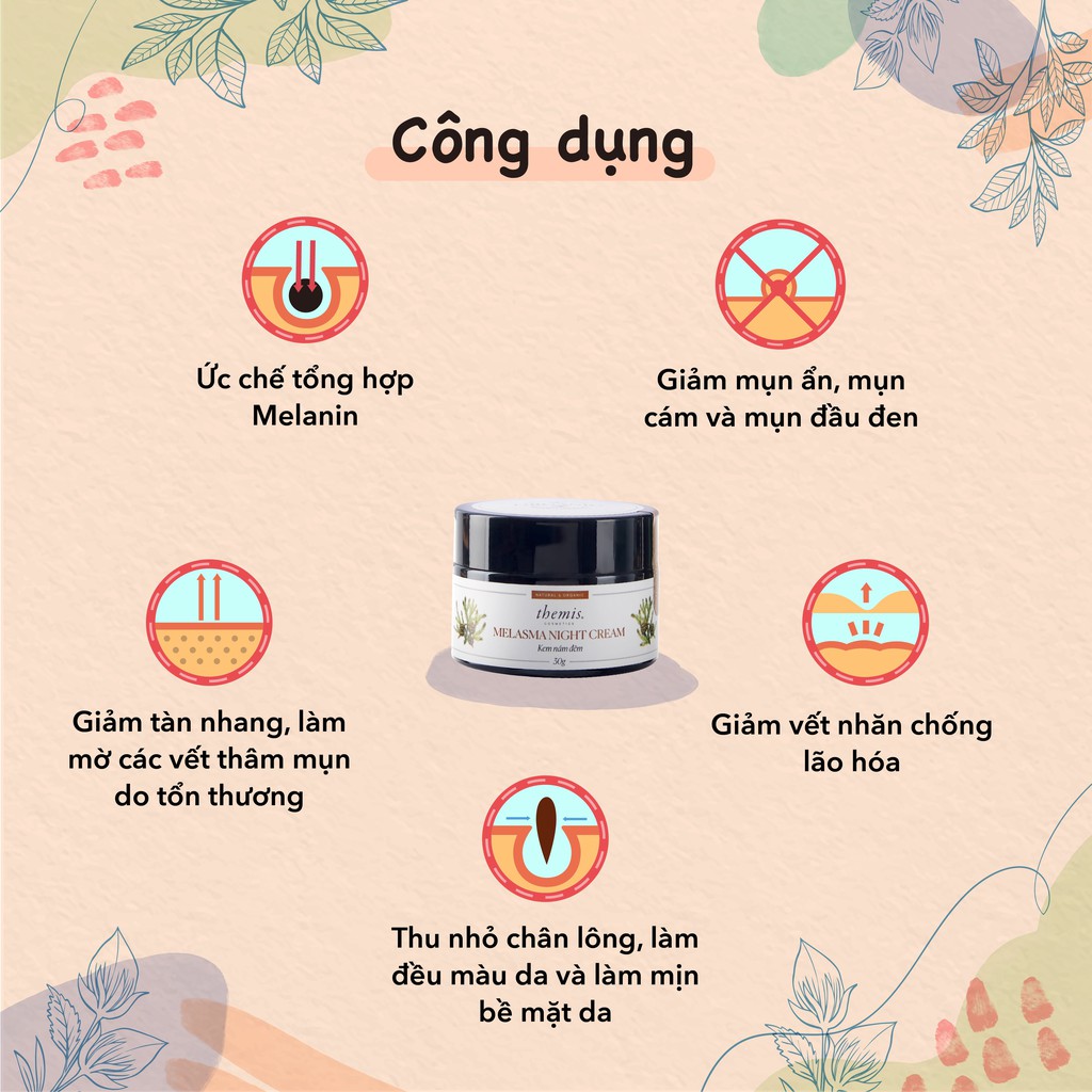 [Mã SKAMLTSW8 giảm 10% đơn 100K] Kem dưỡng trắng da ban đêm Themis Melasma Night Cream | BigBuy360 - bigbuy360.vn