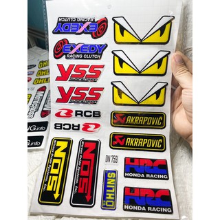 BỘ 16 TEM 3 MẮT - TEM LOGO DECAL - TEM NỔI