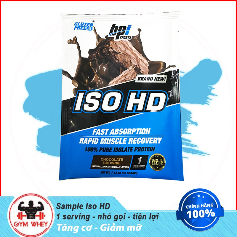 Sample Dùng Thử Bổ Sung Protein Giúp Tăng Cơ Bpi Sports ISO HD 100% PURE ISOLATE PROTEIN - 1 Lần - Từ Mỹ