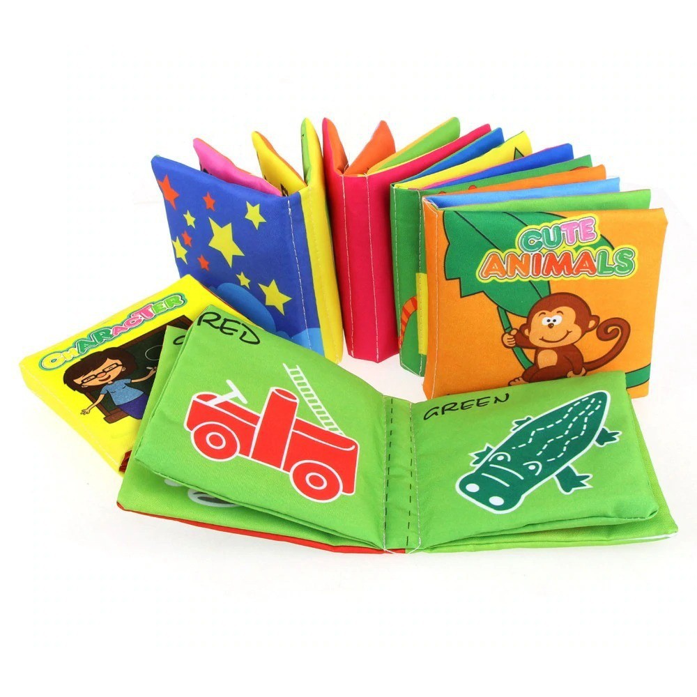 Sách vải - sách vải cho bé kích thích thị giác với nhiều chủ đề bằng tiếng anh giúp bé vừa học vừa chơi