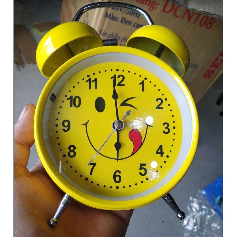 [Freeship]Đồng hồ báo thức lớn 2 chuông nhiều màu 16cm x 11.5cm x 5.5cm
