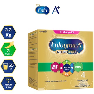 [HÀNG SẲN] Sữa bột Enfa 4 hộp giấy 2kg2 vị nhạt
