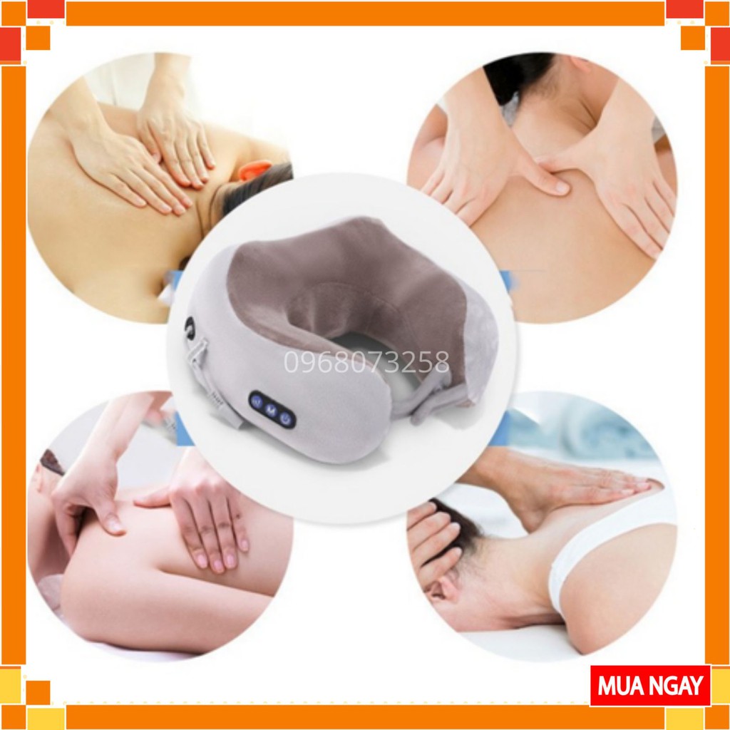 Gối Massage Cổ Vai Gáy Đa Năng - Gối Massage Chữ U – Hỗ Trợ Mát Xa Vùng Cổ, Sức Khỏe Hiệu Quả