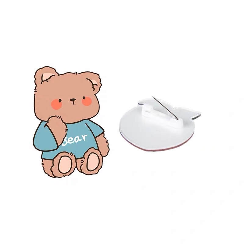 PIN CÀI BALO HÌNH GẤU DỄ THƯƠNG