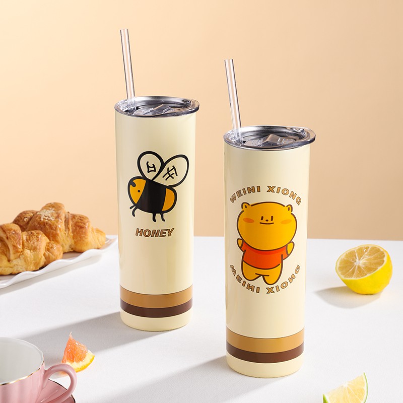 Ly giữ nhiệt MILK TEA inox 304 thể tích 650ml có kèm ống hú, giữ nóng và lạnh không đổ mồ hôi. | BigBuy360 - bigbuy360.vn