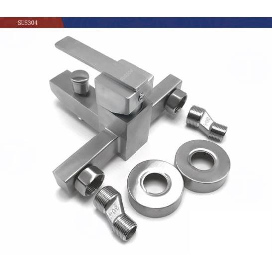 Bộ củ sen tắm nóng lạnh cao cấp  Inox304 không gỉ, sen tắm nóng lạnh, vòi sen nóng lạnh- Thân Vuông | BigBuy360 - bigbuy360.vn