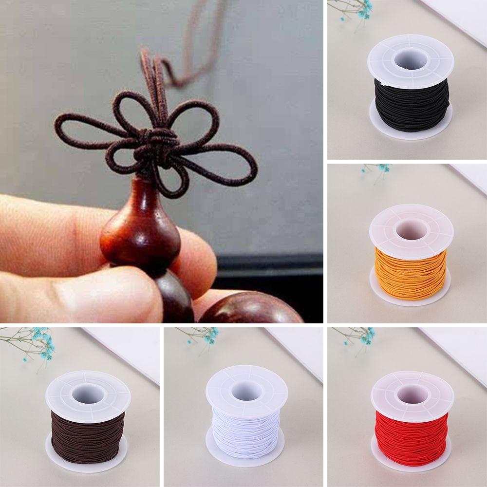 Cuộn Dây Ruy Băng Co Giãn 1mm Dài 54 Yards Màu Trắng Dùng Làm Đồ Trang Sức