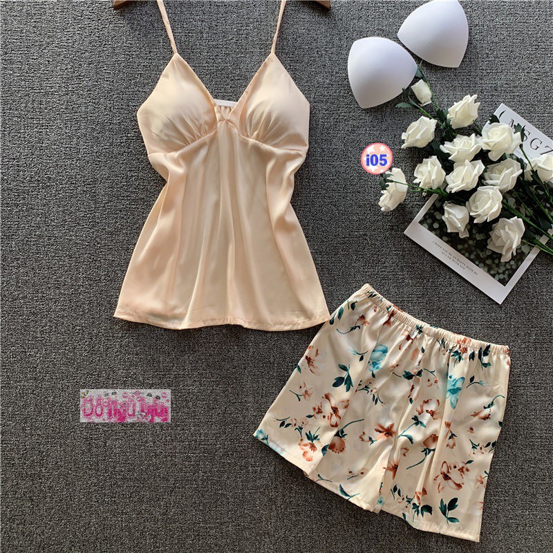 Bộ Lụa 2 dây, Có Lót ngực, dây điều chỉnh I05 | BigBuy360 - bigbuy360.vn