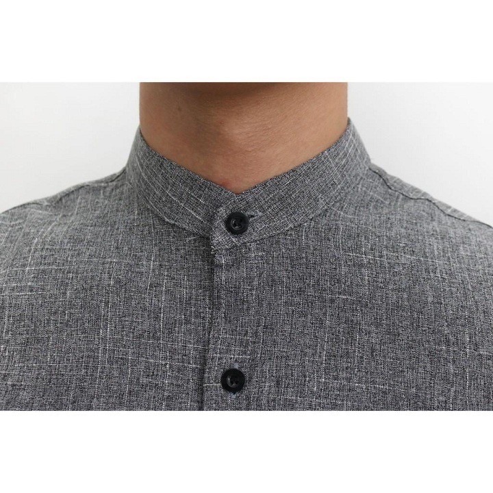 Áo sơ mi đũi cổ tàu [free ship] màu xám tiêu dáng body, chất vải đũi cao cấp Mã  -SMTD- [VNXK] | BigBuy360 - bigbuy360.vn