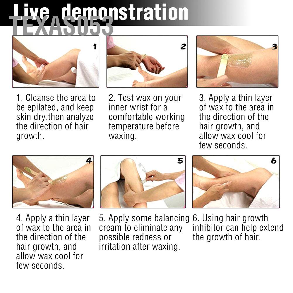 Texas053 10 hương vị Đậu sáp cứng Màng nóng làm rụng lông Hạt dưỡng thể Chân chân Sáp tẩy 50g