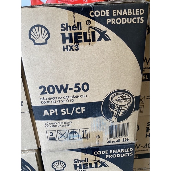 NHỚT SHELL HELIX HX3 20W-50 4lit
