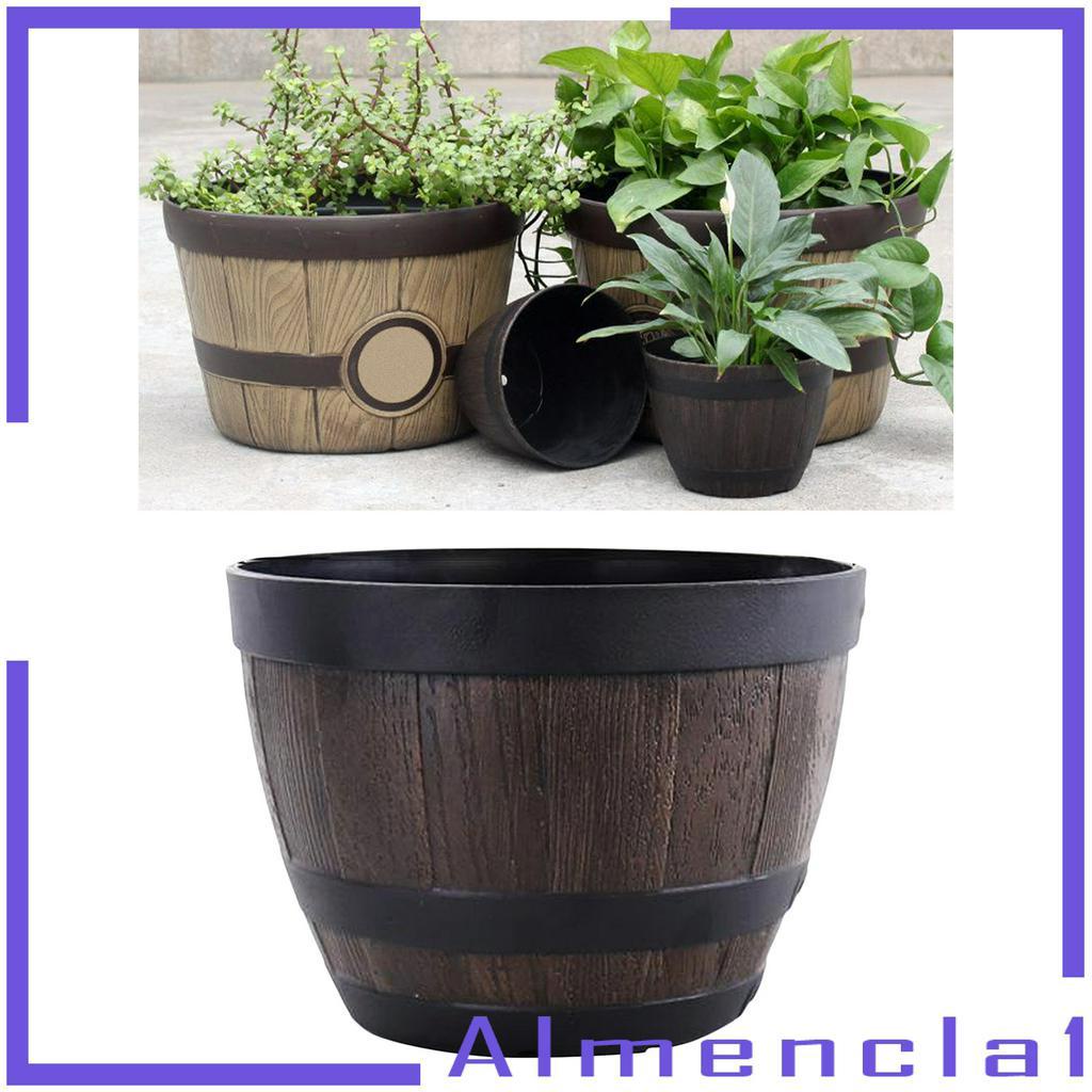 Chậu Trồng Cây Hình Thùng Tròn 7.6 Inch Almencla1