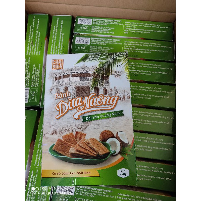 250g bánh dừa nướng Thái Bình - Quảng Nam