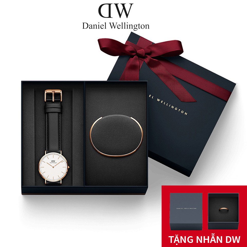 Đồng hồ nam nữ Daniel Wellington Classic Dây Da 36mm & 40mm & Vòng tay DW Cuff