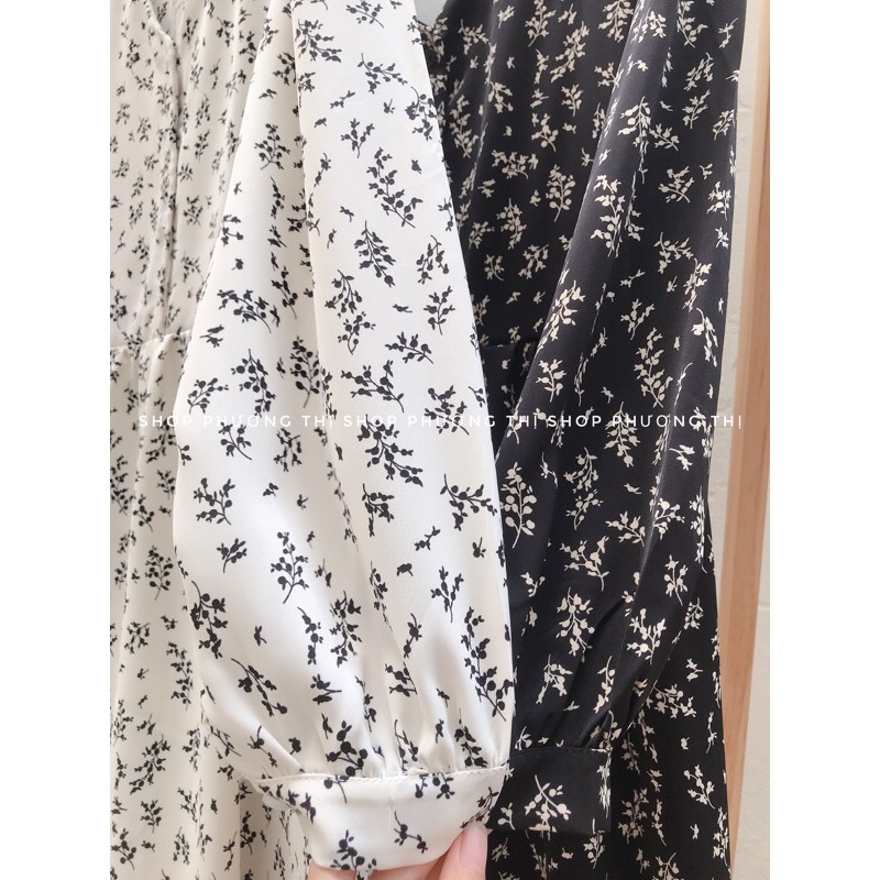 Đầm babydoll hoa nhí cổ V dáng dài (hàng sẵn) | BigBuy360 - bigbuy360.vn