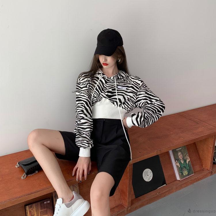 DRE-Women Stylish Long Sleeve Color Block Fashion Hooded Top | BigBuy360 - bigbuy360.vn