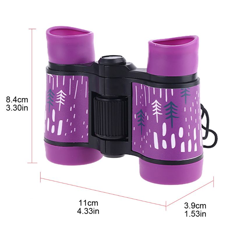 BTF 4x30 Binoculars Plastic Children Colorful Lightweight Telescope for Kids Contemporary Styling Compact Eyepiece Optical Objective Lens Outdoor Games Toys