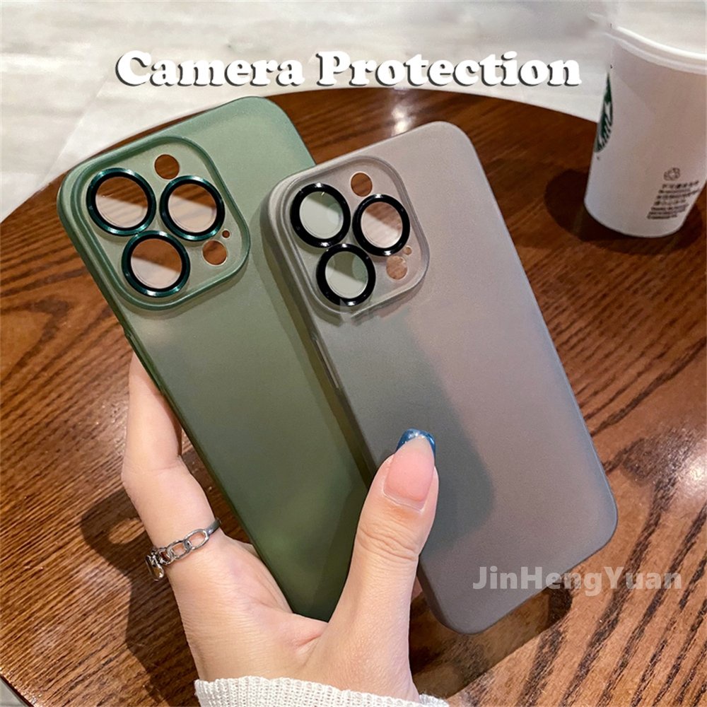 Ốp Điện Thoại Mặt Kính Siêu Mỏng Trong Suốt Kèm Móc Xỏ Ngón Kim Loại Sang Trọng Cho iPhone 14 Plus 13 12 11 Pro MAX X XS MAX XR