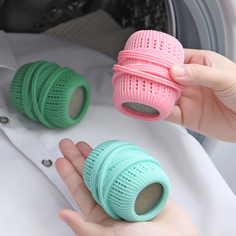3 Bóng Giặt Đồ Chống Thắt Nơ Mềm Mại Đàn Hồi Chống Rối Có Thể Tái Sử Dụng Tiện Lợi