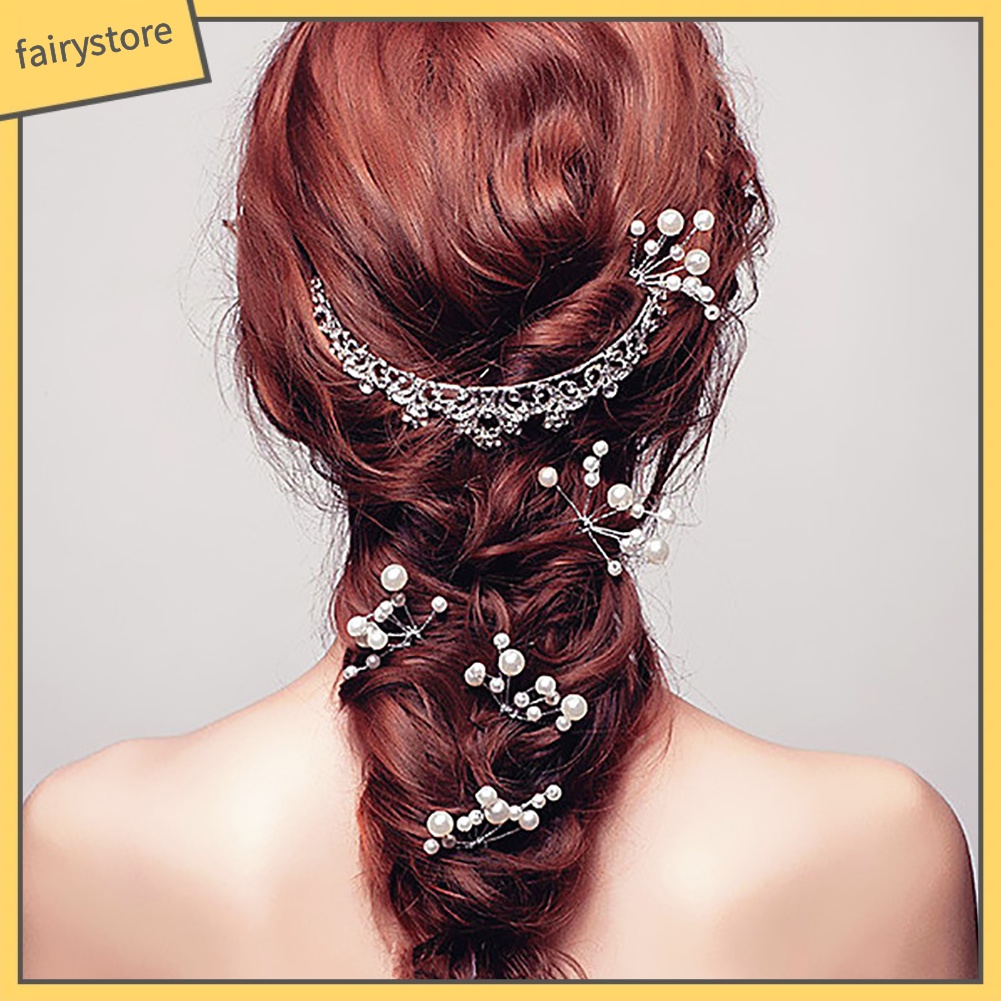 Set 2 Kẹp Tóc Đính Ngọc Trai Giả Thời Trang