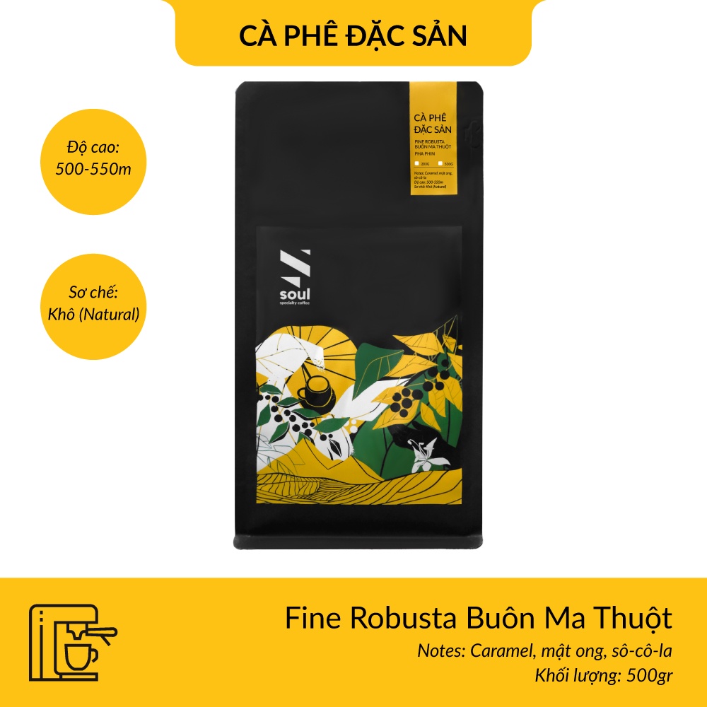 PHA MÁY - CÀ PHÊ ĐẶC SẢN - TÚI 200GRAM, 500GRAM, THƠM NGON, ĐẶC SẢN