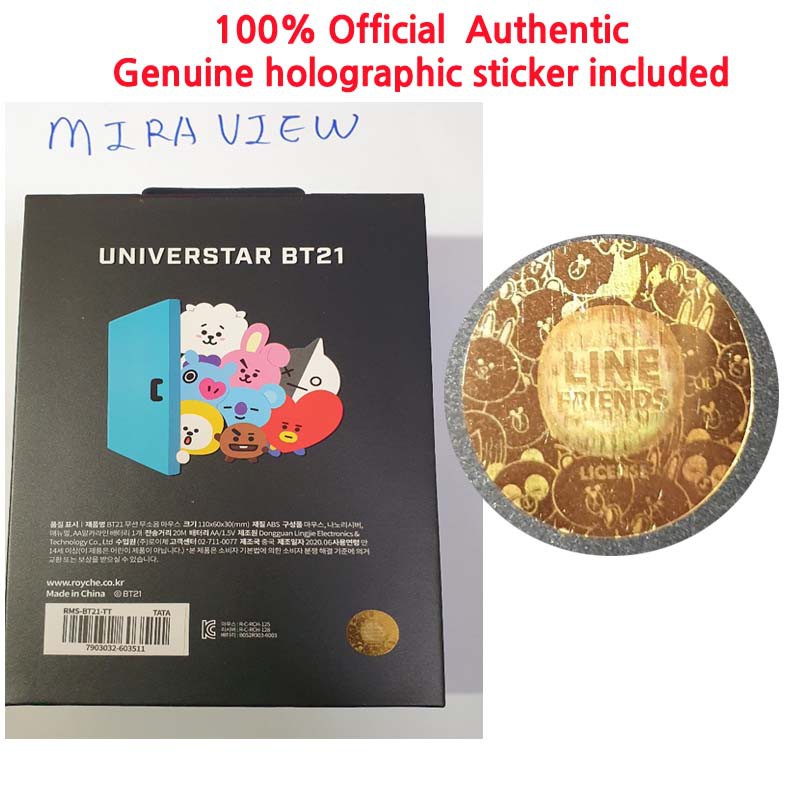 BTS  BT21 Official  WIRELESS SILENT MOUSE Authentic