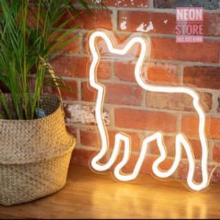 Đèn 𝐍𝐞𝐨𝐧 "Chó Bull Pháp" trang trí decor,đèn ngủ (TẶNG NGAY mạch điều khiển tích hợp)