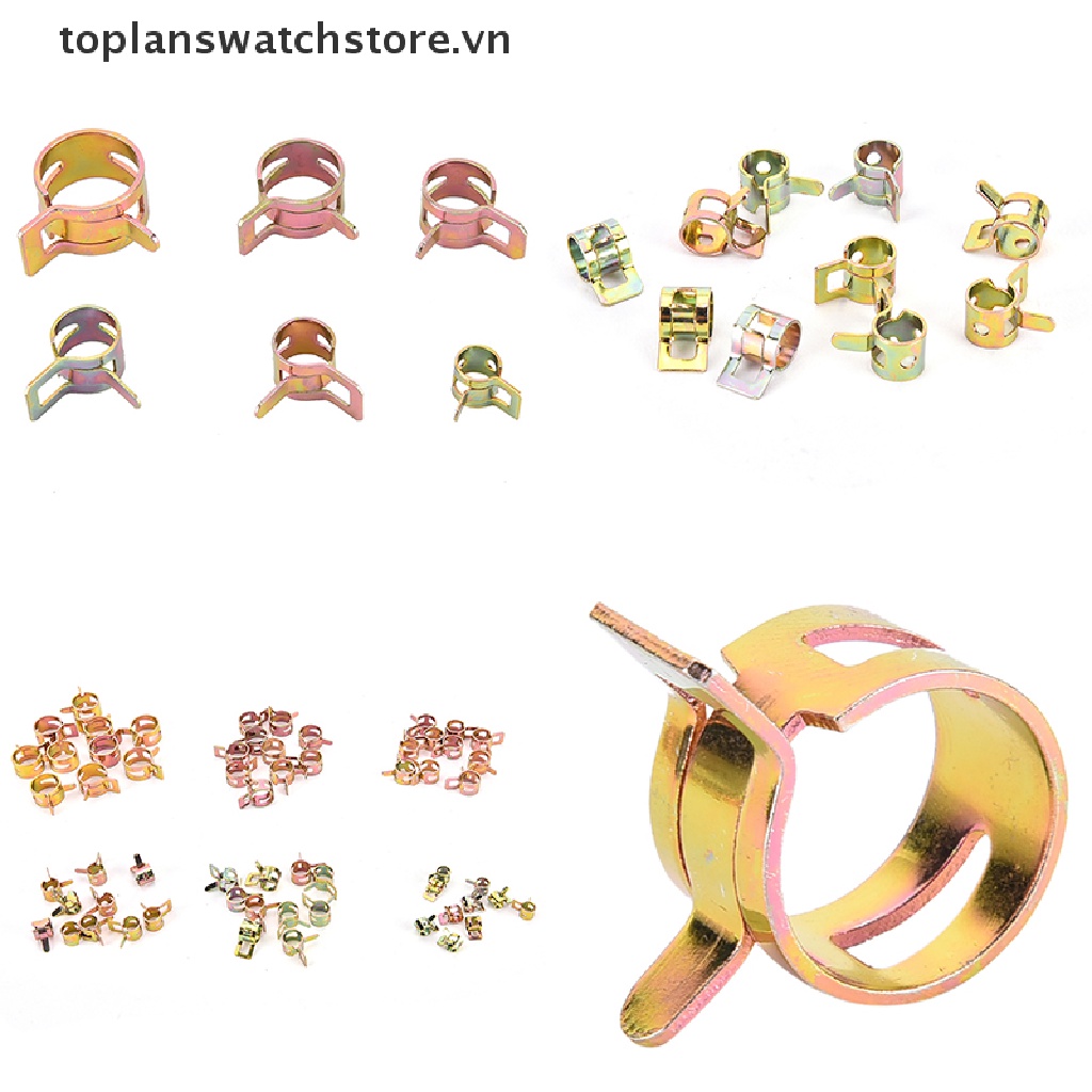 Toplanswatchstore Set 10 Kẹp Lò Xo Kẹp Ống Dẫn Nước / Dầu Dạng Lò Xo