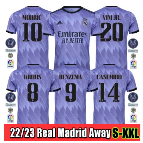 Áo Thun Sweater Tay Ngắn In Logo Real Madrid Thời Trang 2022 / 23 Cho Nam