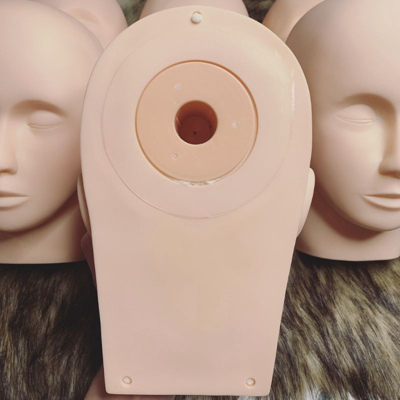 Đầu Manocanh Silicon Mềm, Đầu Canh Tập Nối Mi, Massage Trong Spa