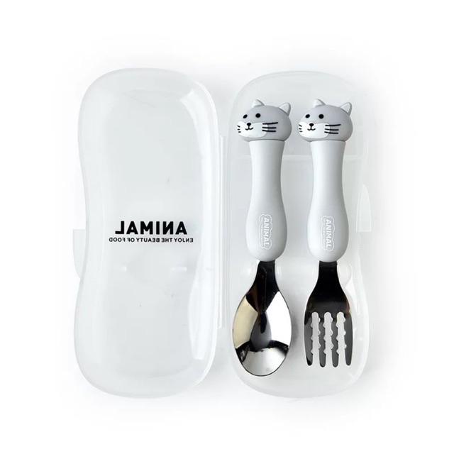 Set Thìa Dĩa Inox Cho Bé Ăn Dặm Tâp Xúc Tubokids