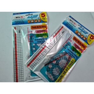 Thước thẳng, thước kẻ, thước đo độ, eke, kompa