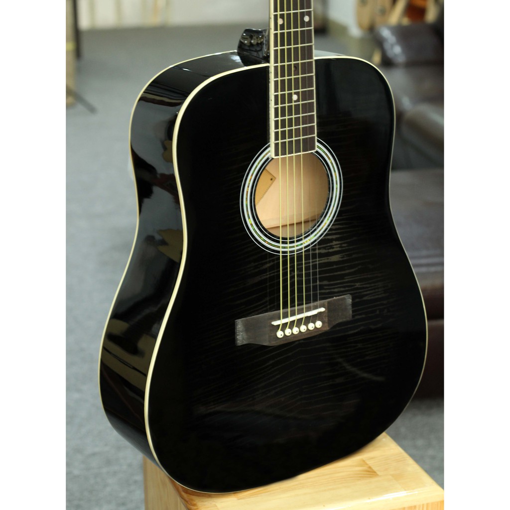 Đàn Guitar Acoustic Morrison MGW 405BK + bao 1 lớp + capo B601 + pick A100