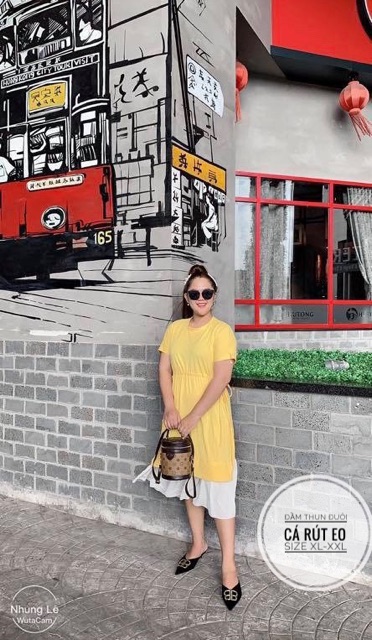 Bigsize Đầm thun đuôi cá rút eo D318 | BigBuy360 - bigbuy360.vn