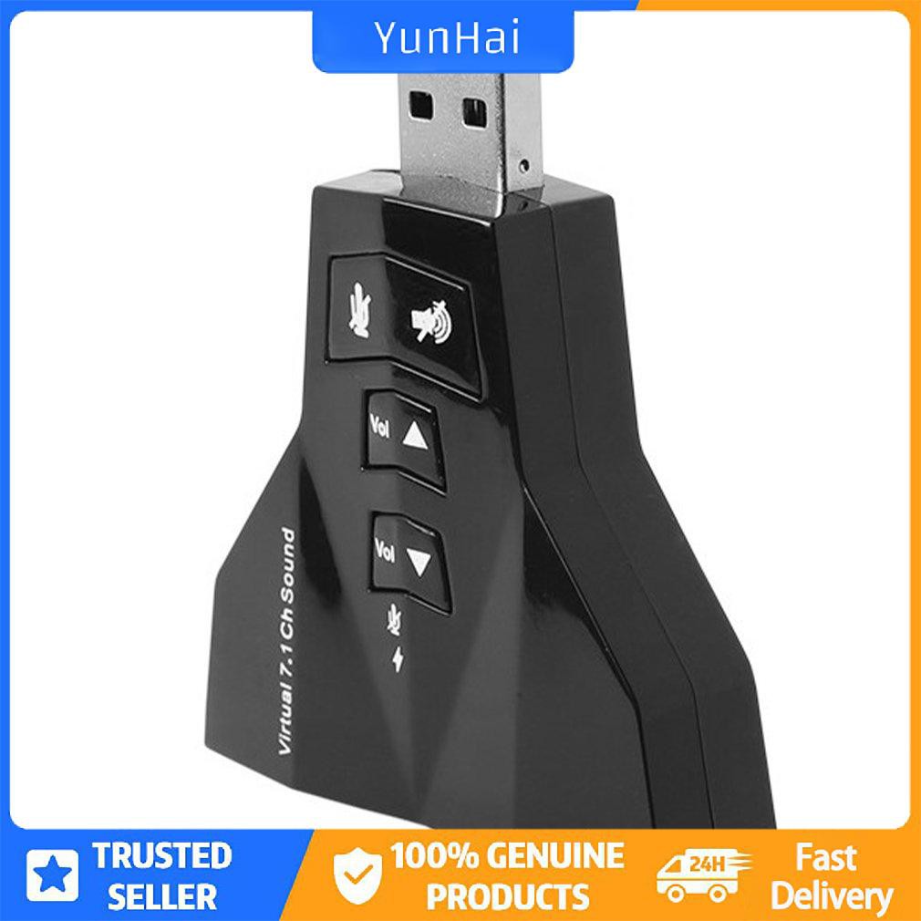 Bộ chuyển đổi card âm thanh âm thanh ảo 7.1 Mic 3.5mm Bộ điều hợp loa USB Mic | BigBuy360 - bigbuy360.vn