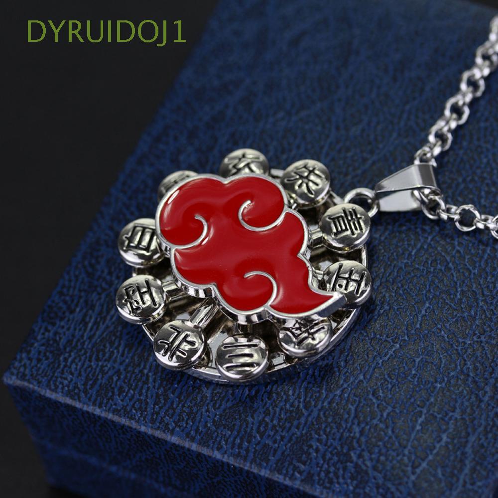 DYRUIDOJ1 Vòng cổ mặt hình anime Konoha Akatsuki đám mây màu đỏ Ninja gothic Nhật Bản hóa trang Kunai Shuriken Naruto