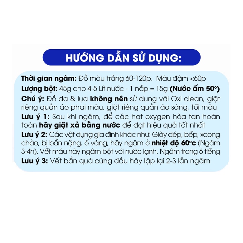 Bột tẩy trắng quần áo Oxi Clean, Tẩy rửa dầu mỡ nhà bếp