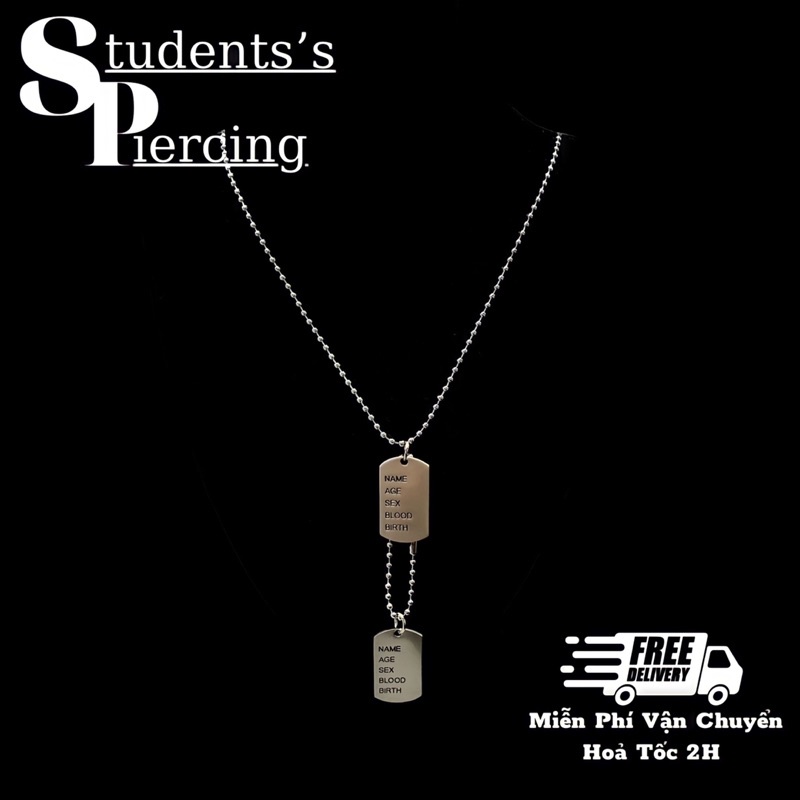 [NOW SHIP] Bộ Vòng Cổ Thẻ Bài - Tag Tên Cá tính