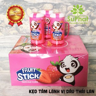 [3 vị] Kẹo tăm lạnh Candy Fruit Stick Thái Lan (dâu - nho - chanh)