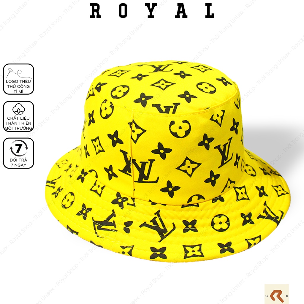 Mũ Bucket Nón Bucket Tai Bèo Nam Nữ Graffiti lv Vải Kaki louis vuitton Unisex - Royal Caps