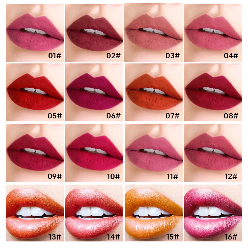 [Hàng mới về] Son kem lì DEROL chống nước lâu phai giúp cho đôi môi đầy đặn