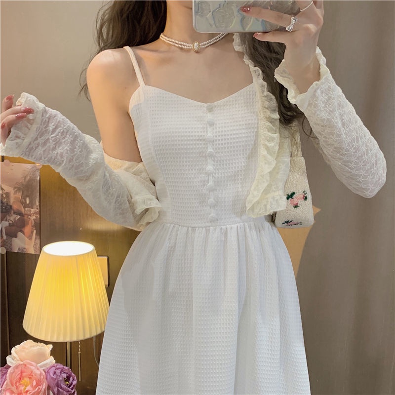 Áo Khoác cardigan Ren Mỏng Tay Dài Chống Nắng Thời Trang Mùa Hè Cho Nữ