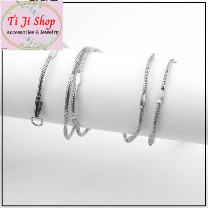 DÂY CHUYỀN NỮ INOX KIỂU MÌ  MM DẬP CÁCH ĐIỆU D  - đẹp, không đen
